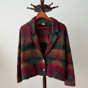 Vintage David Paul New York Southwestern Aztec Jacket Blazer Medium USA